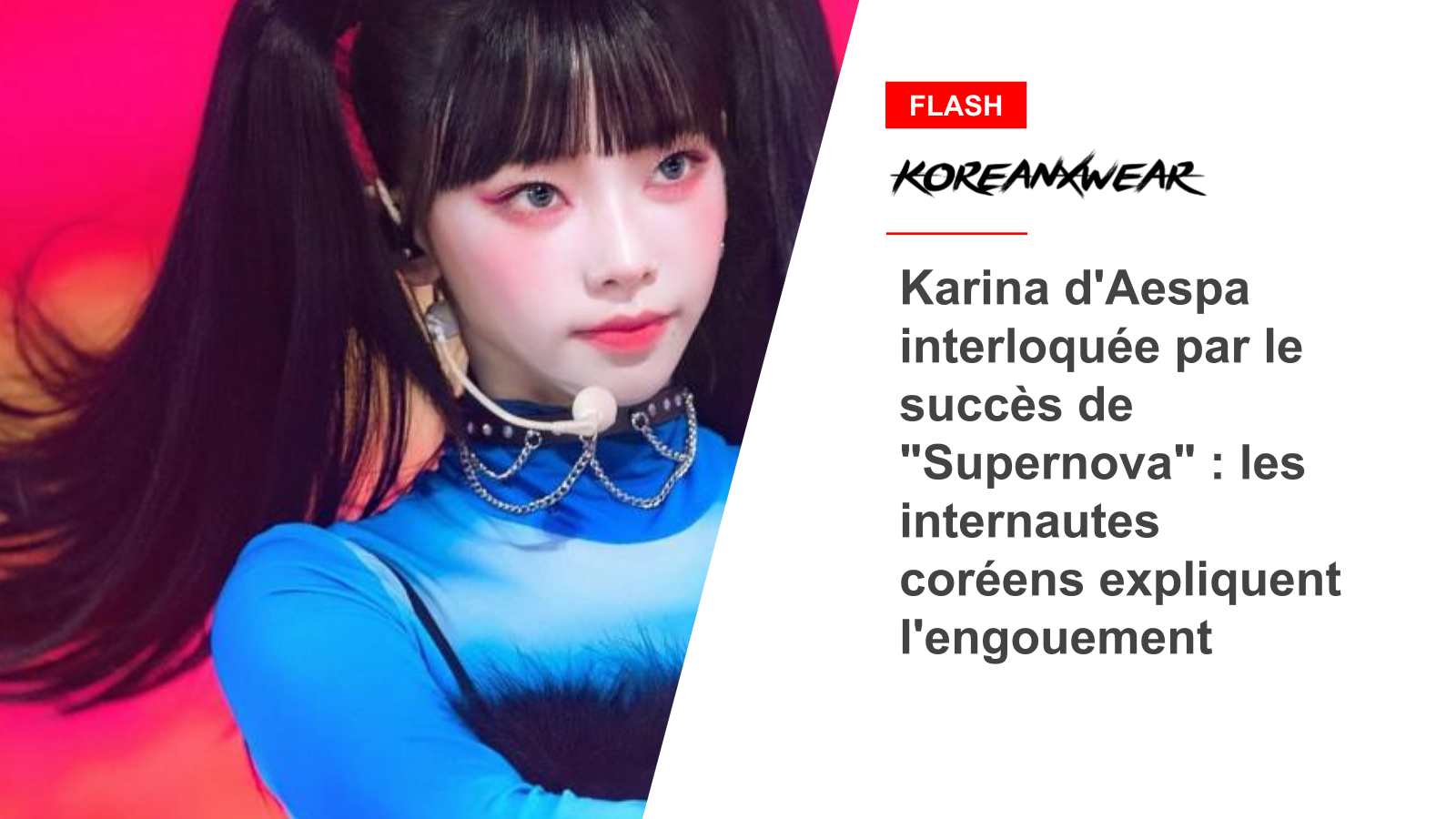 Karina d'Aespa interloquée par le succès de