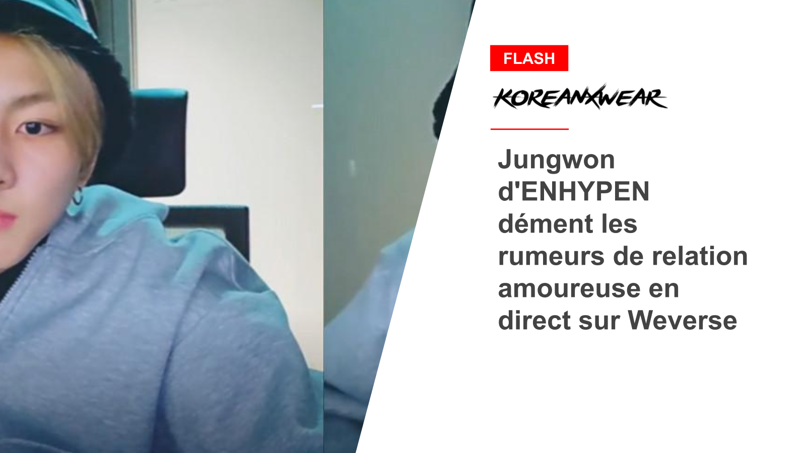 Jungwon d'ENHYPEN dément les rumeurs de relation amoureuse en direct sur Weverse