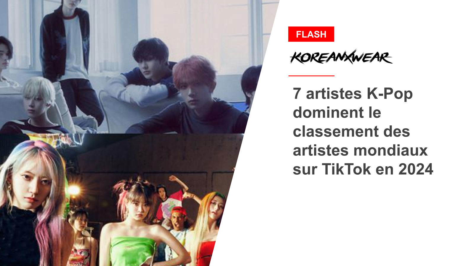 7 artistes K-Pop dominent le classement des artistes mondiaux sur TikTok en 2024