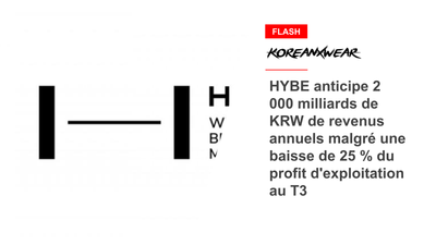 HYBE anticipates KRW 2 trillion in annual revenue despite 25% drop in Q3 operating profit 