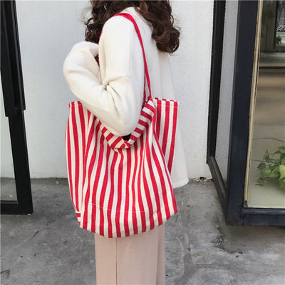 Korean Striped Shoulder Bag