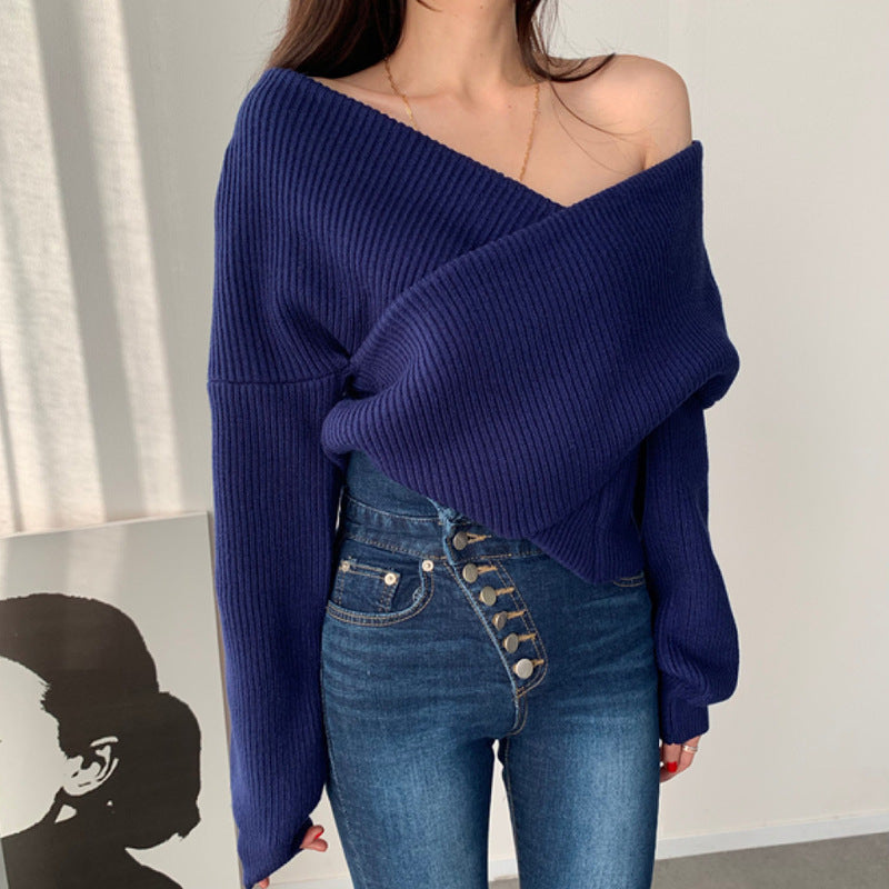 Pull Épaules Dénudées Coréen Femme