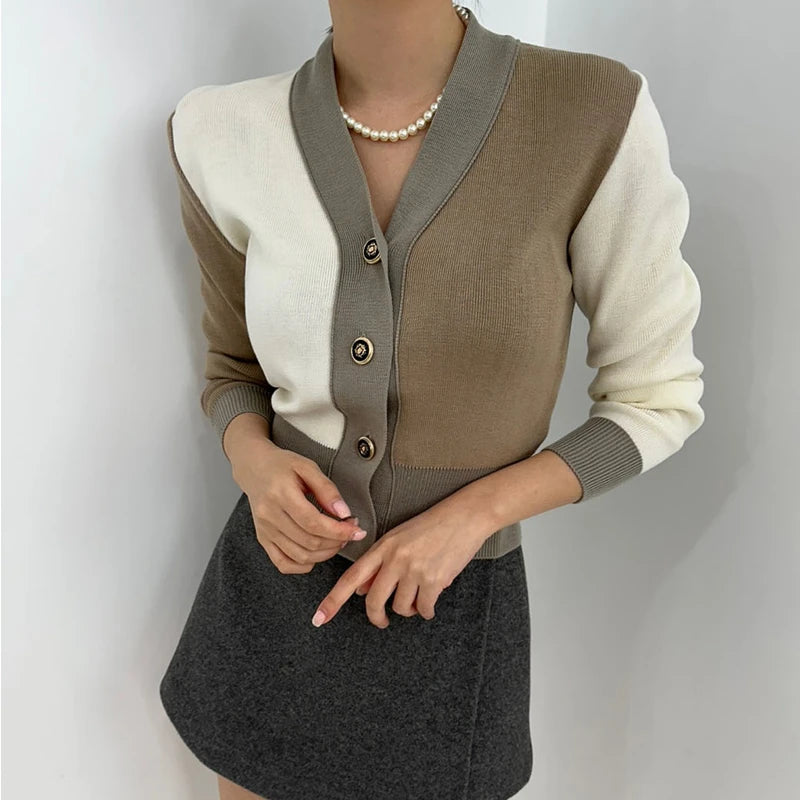 Cardigan Coréen Élégant Femme