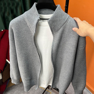 Korean Men's Zip Cardigan