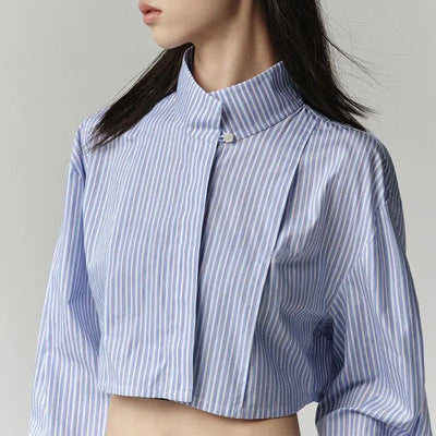 Korean Striped Shirt Women