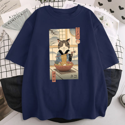 T-shirt Chaton Coréen Manches Courtes