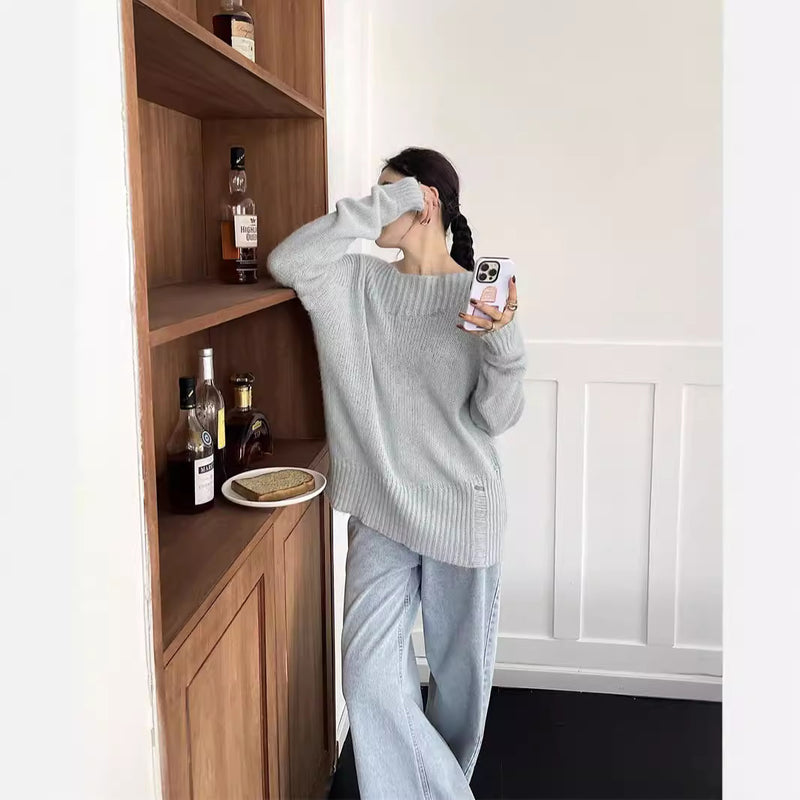 Korean Off Shoulder Sweater