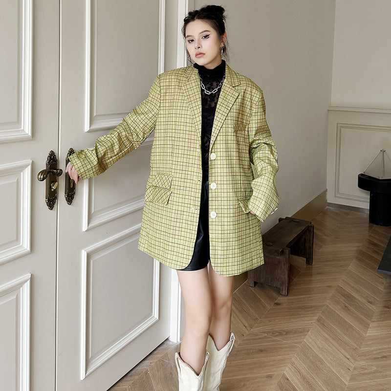 Korean Plaid Jacket