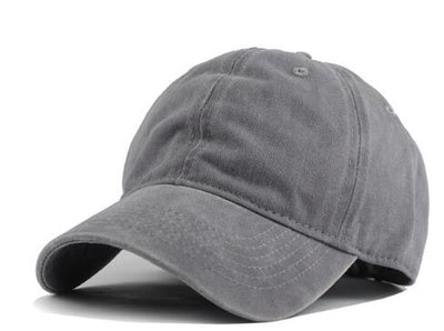 Washed Cotton Baseball Cap - Korean Style