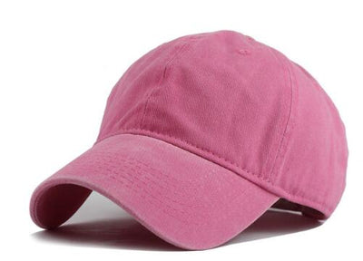 Washed Cotton Baseball Cap - Korean Style