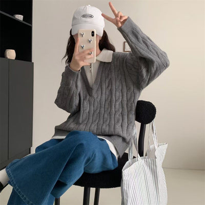 Korean Women's Sweater Autumn Winter