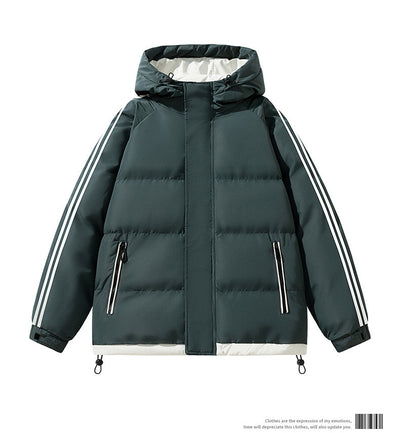 Korean Men's Hooded Thick Jacket