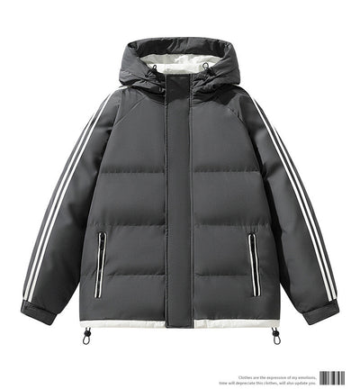 Korean Men's Hooded Thick Jacket