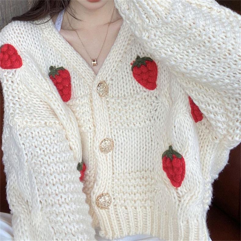 Cardigan Fraise Coréen