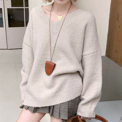 Korean Wool V-Neck Sweater