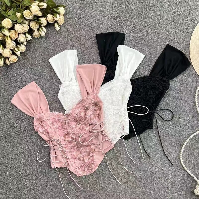 Korean Fitted Lace Top