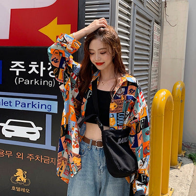 Korean Floral Shirt for Women