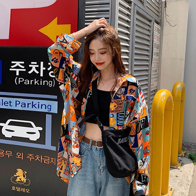 Korean Floral Shirt for Women