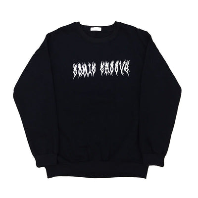 Unisex Korean Letter Print Sweater