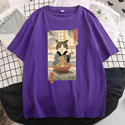 T-shirt Chaton Coréen Manches Courtes