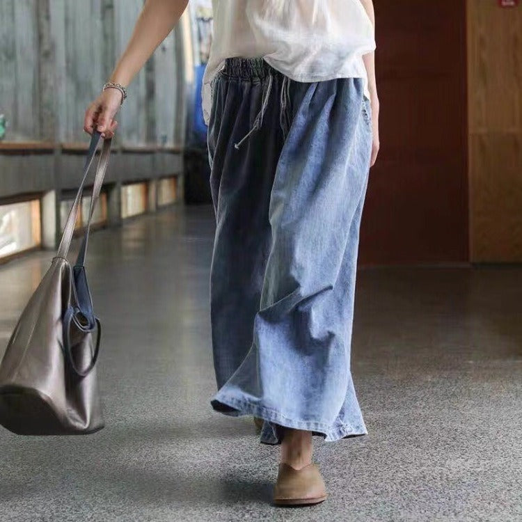 Korean Style Flared Denim Pants