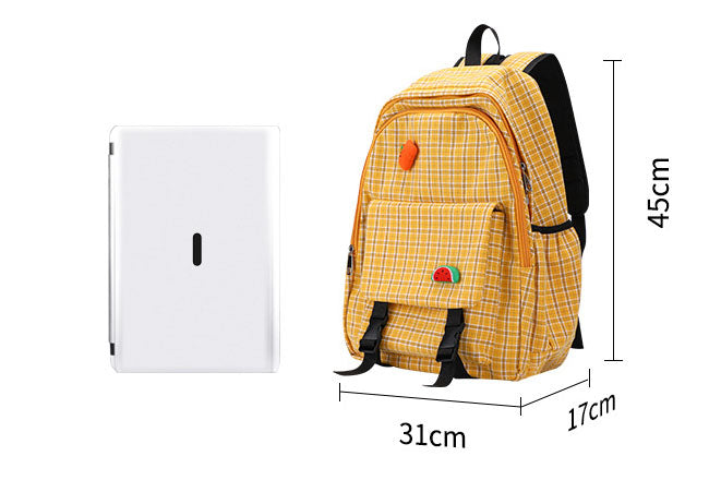 Korean Plaid Backpack