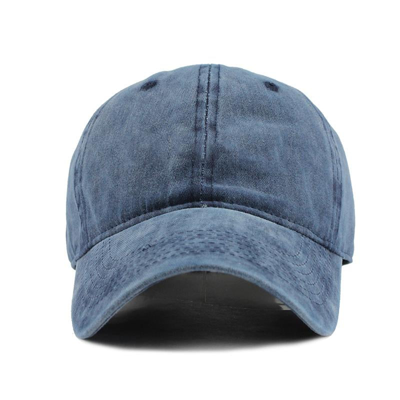 Washed Cotton Baseball Cap - Korean Style