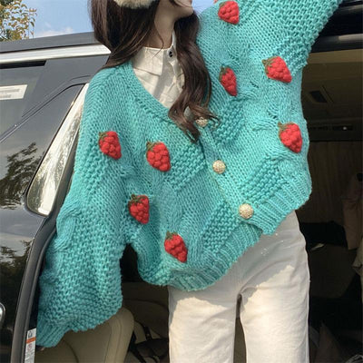 Korean Strawberry Cardigan