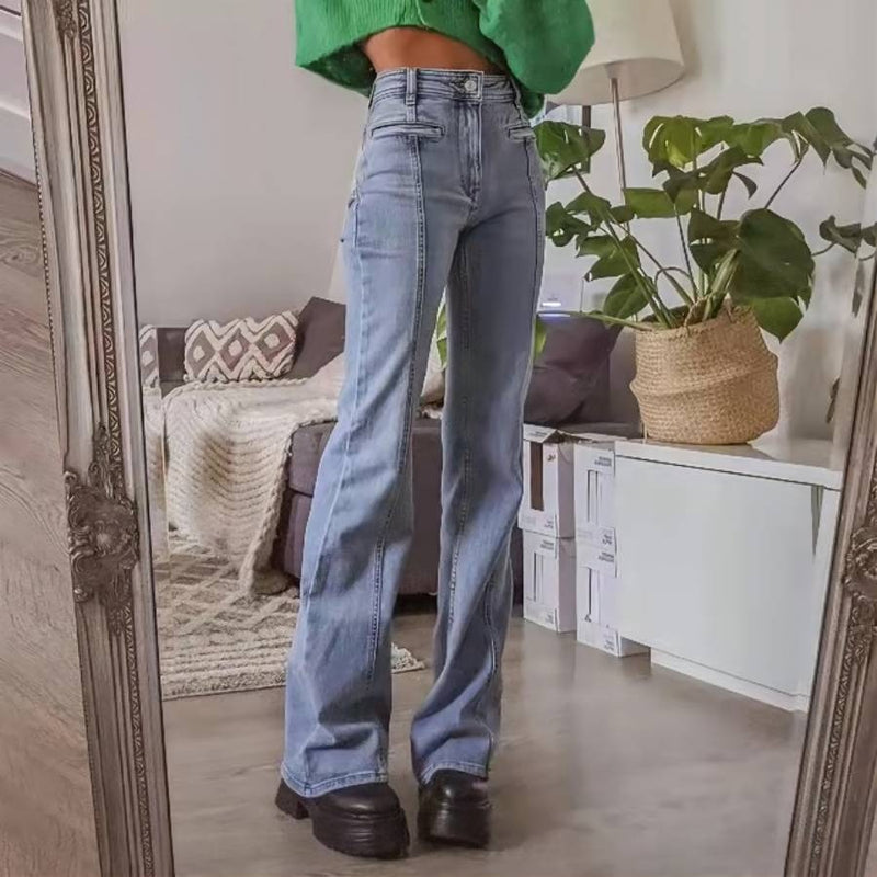 Mid-Rise Flared Jeans