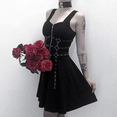 Robe Mini Noire Coréenne