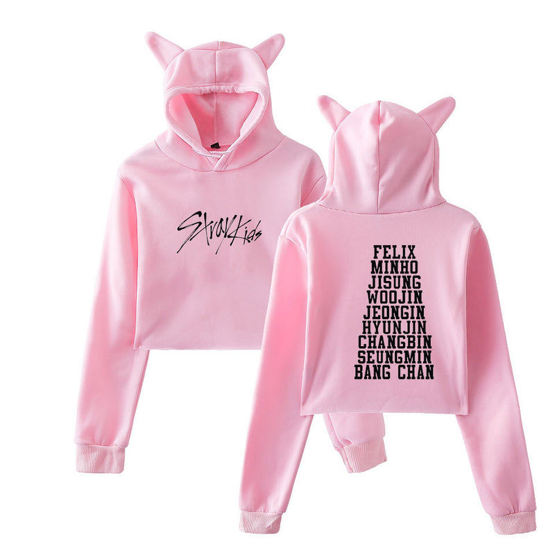 StrayKids Cropped Hoodie