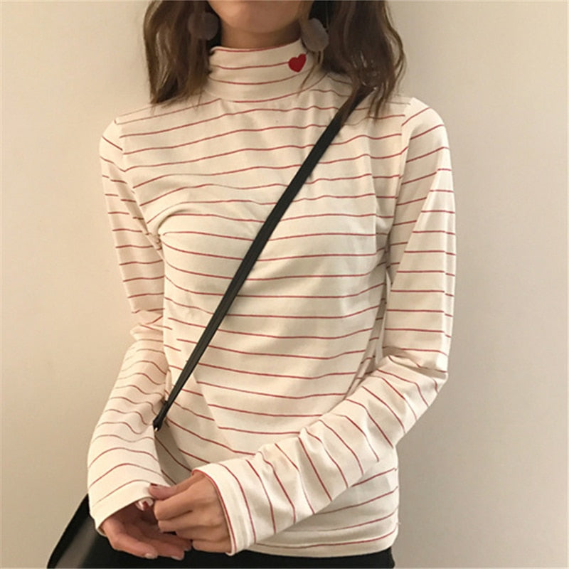 Korean Candy Colors Striped T-Shirt