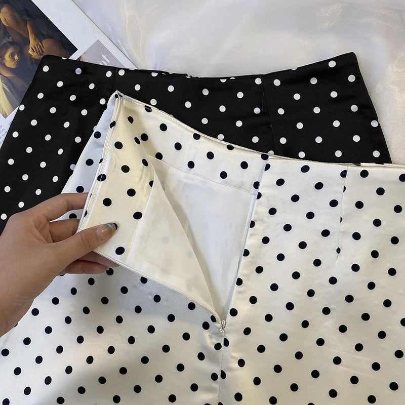 Polka Dot Midi Skirt