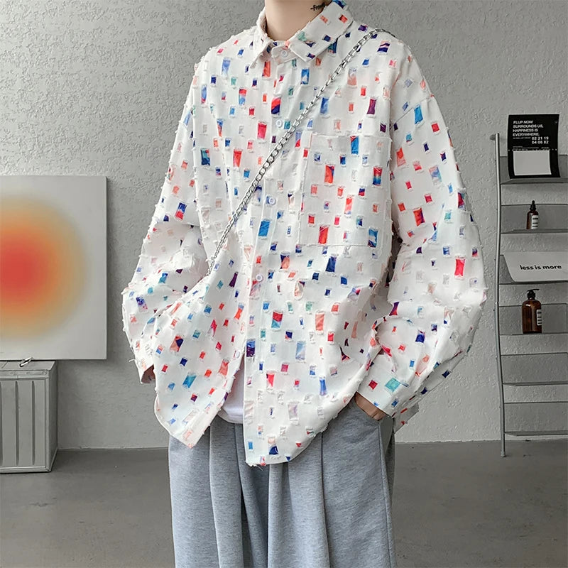 Korean Plaid Oversized Shirt