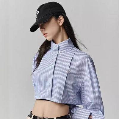 Korean Striped Shirt Women