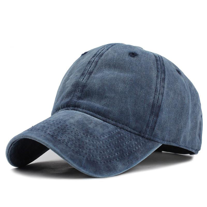 Washed Cotton Baseball Cap - Korean Style