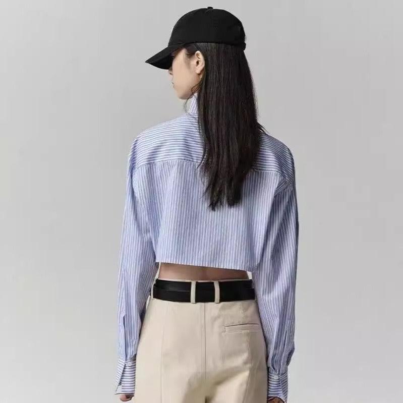 Korean Striped Shirt Women