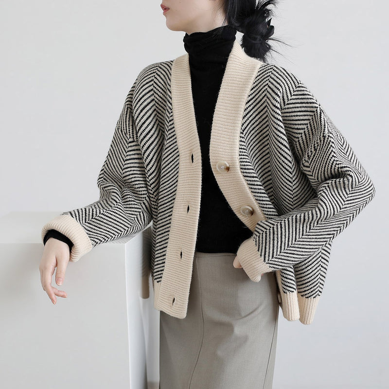 Vintage Korean Knitted Cardigan