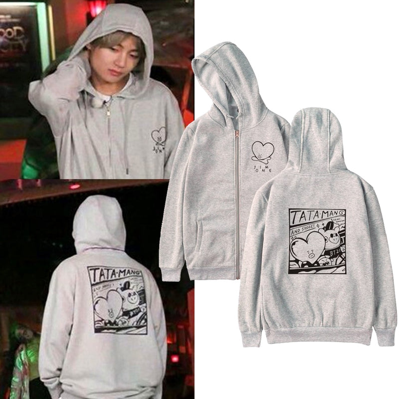 Taehyung BTS Zip Sweatshirt