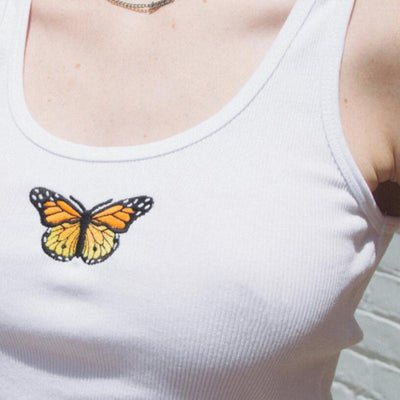 Butterfly Crop Tank Top