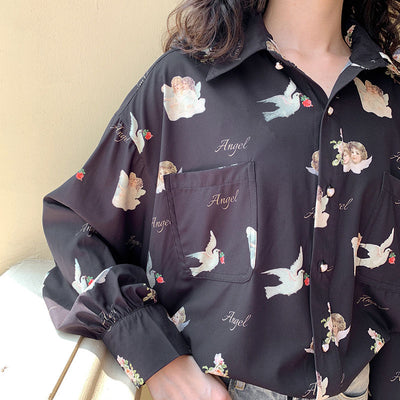 Korean Vintage Blouse for Women