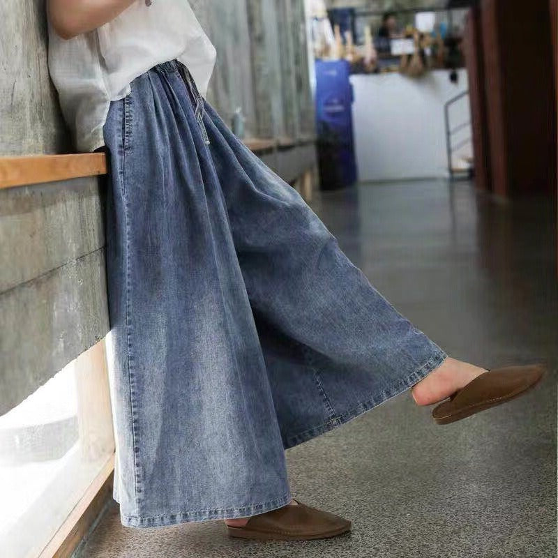 Korean Style Flared Denim Pants