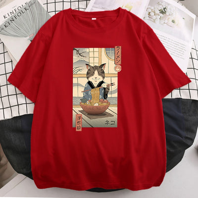 T-shirt Chaton Coréen Manches Courtes