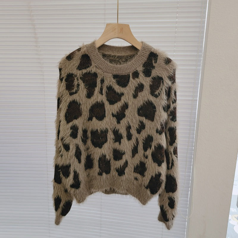 Pull Léopard Coréen Femme