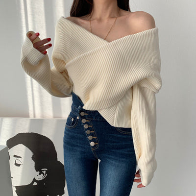 Korean Off Shoulder Sweater for Women