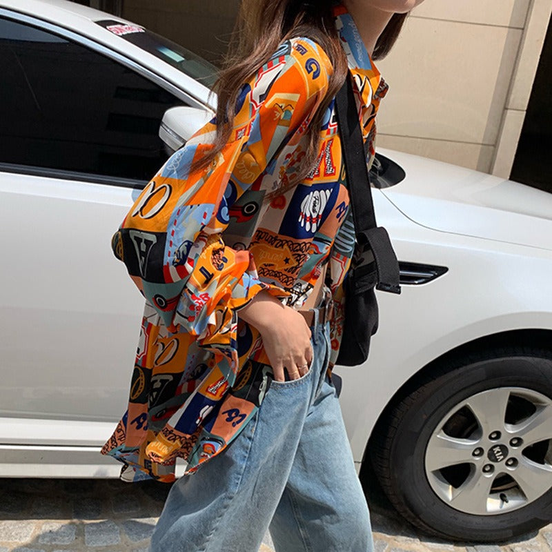 Korean Floral Shirt for Women