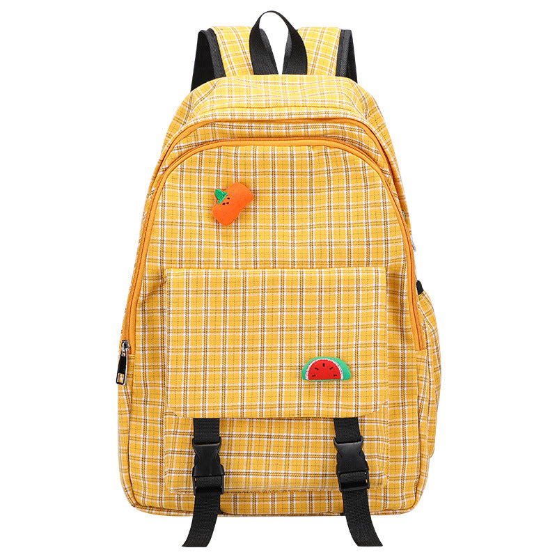 Korean Plaid Backpack