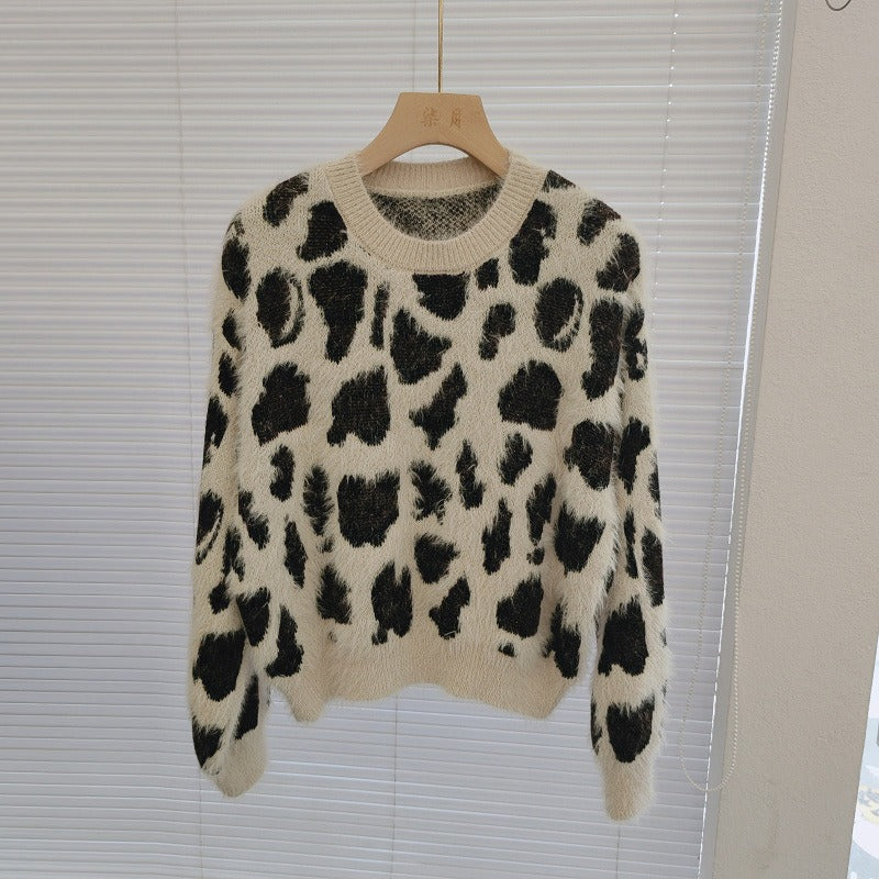 Pull Léopard Coréen Femme