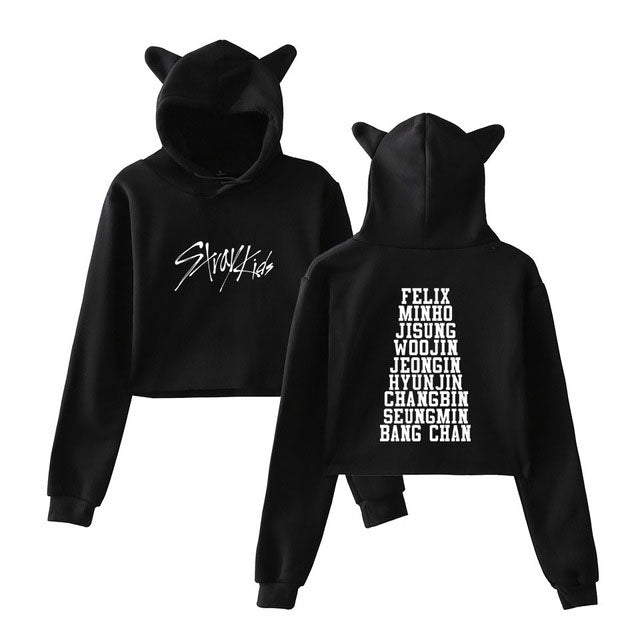 StrayKids Cropped Hoodie