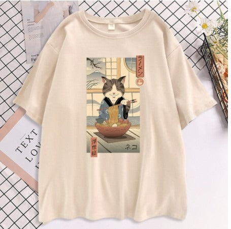 T-shirt Chaton Coréen Manches Courtes